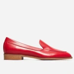 NEW Everlane Modern Loafer Shoes Womens size 8 Red Leather